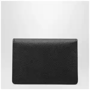 Maison Margiela Black leather credit card holder