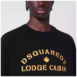 Dsquared2 Black cotton T-shirt with logo