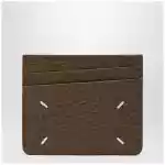 Maison Margiela Brown Four Stitches calfskin card holder