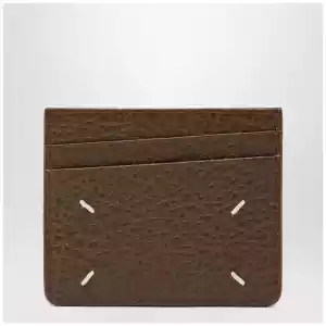 Maison Margiela Brown Four Stitches calfskin card holder