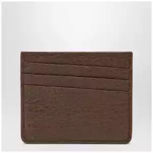 Maison Margiela Brown Four Stitches calfskin card holder