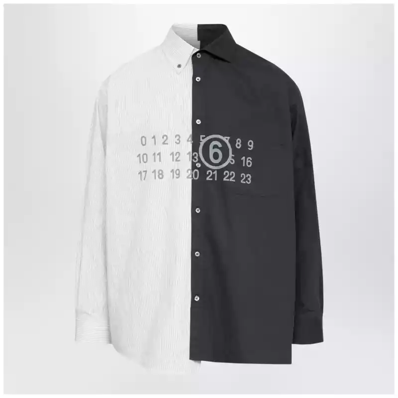 MM6 Maison Margiela Two-Tone Long-Sleeved Shirt