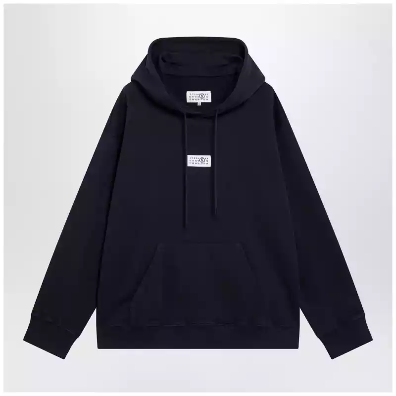 MM6 Maison Margiela Navy blue cotton hoodie