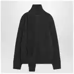 MM6 Maison Margiela Grey wool-blend cardigan with scarf