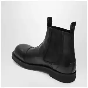 MM6 Maison Margiela Black leather Chelsea Biker boots