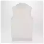 S Max Mara White turtleneck vest in wool