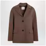 S Max Mara Brown double-wool single-breasted jacket