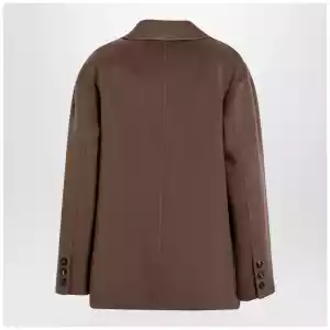 S Max Mara Brown double-wool single-breasted jacket