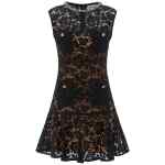 Self-Portrait Black Lace Crystal Dress