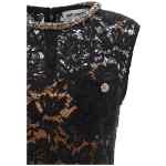 Self-Portrait Black Lace Crystal Dress