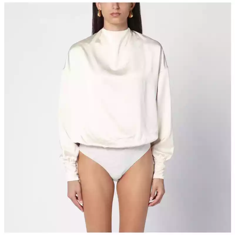THE ANDAMANE Sylvia milk-white bodysuit