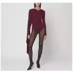 THE ANDAMANE Xenia rouge noir bodysuit