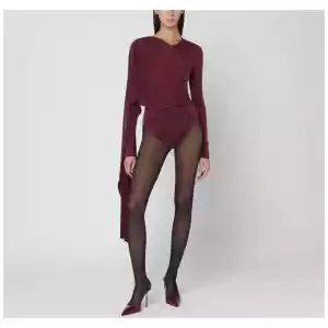 THE ANDAMANE Xenia rouge noir bodysuit