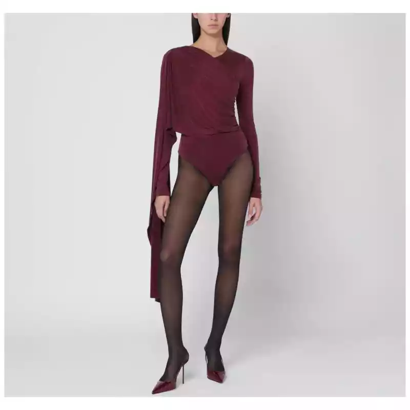 THE ANDAMANE Xenia rouge noir bodysuit