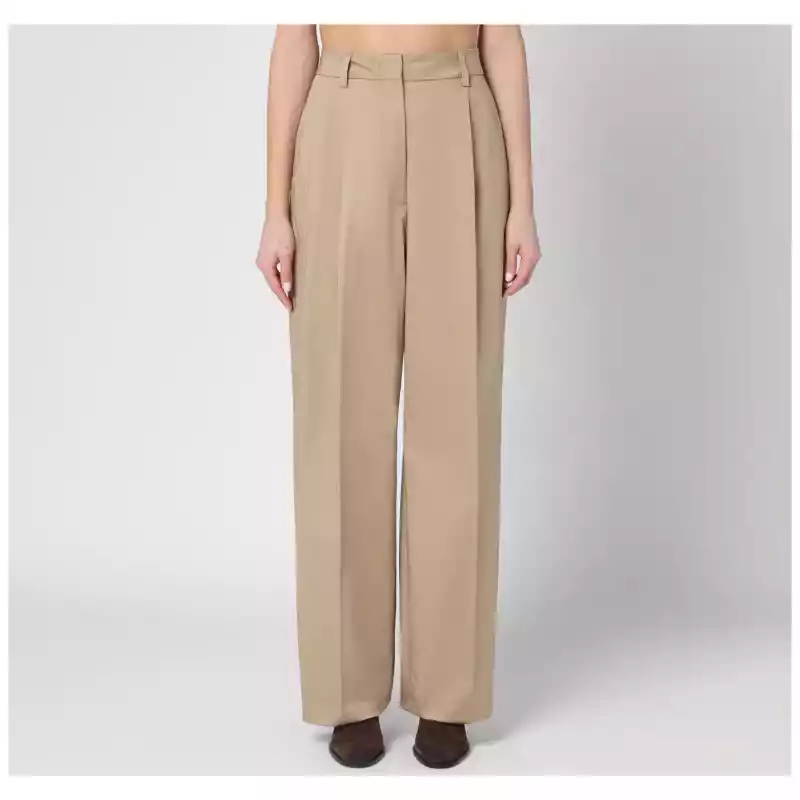 TheLatest Wide sand-coloured Axel trousers