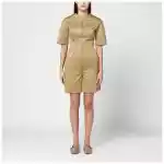 TheLatest Camel-coloured short jumpsuit in cotton