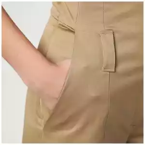 TheLatest Camel-coloured short jumpsuit in cotton