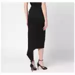 TheLatest Black cotton midi skirt