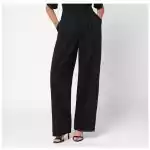 TheLatest Wide-leg black wool blend trousers