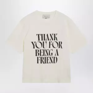 Ami Paris Cream white T-shirt in heavy cotton jersey