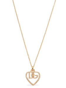 Dolce & Gabbana Strass Logo Necklace