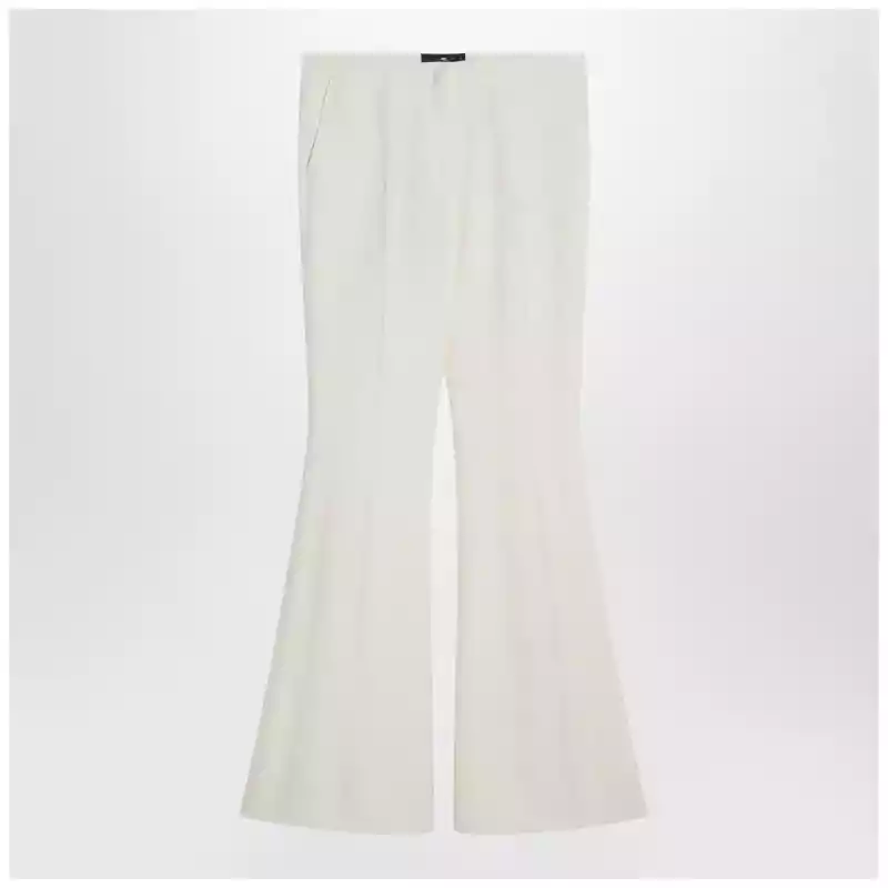 ETRO Flared trousers in ivory viscose