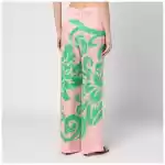 ETRO Wide printed trousers in silk blend
