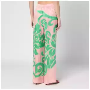 ETRO Wide printed trousers in silk blend