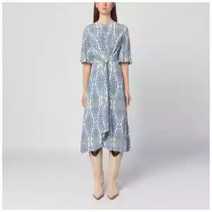 ETRO Flared midi dress with multi-coloured print