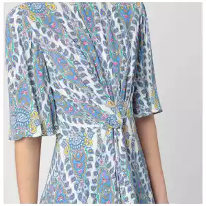 ETRO Flared midi dress with multi-coloured print