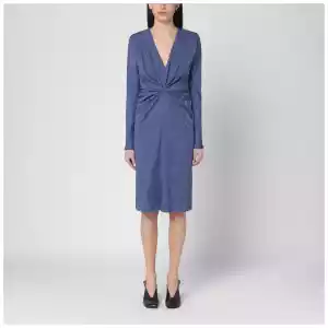 ETRO Jacquard-effect dress in cornflower blue