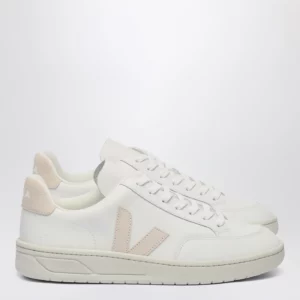 VEJA Sneakers V-12 in white and pink leather