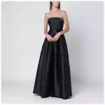 Alberta Ferretti Blue evening dress in silk-blend mikado