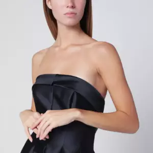 Alberta Ferretti Blue evening dress in silk-blend mikado