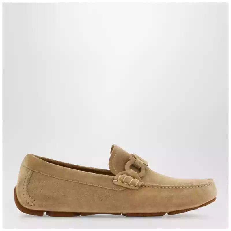 Ferragamo Safari-colored Gancini Driver loafer