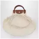 Longchamp Ecru La Pliage Filet small