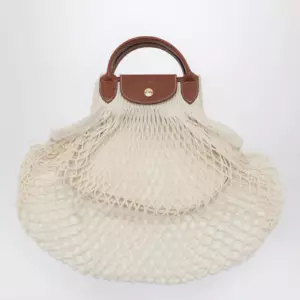 Longchamp Ecru La Pliage Filet small