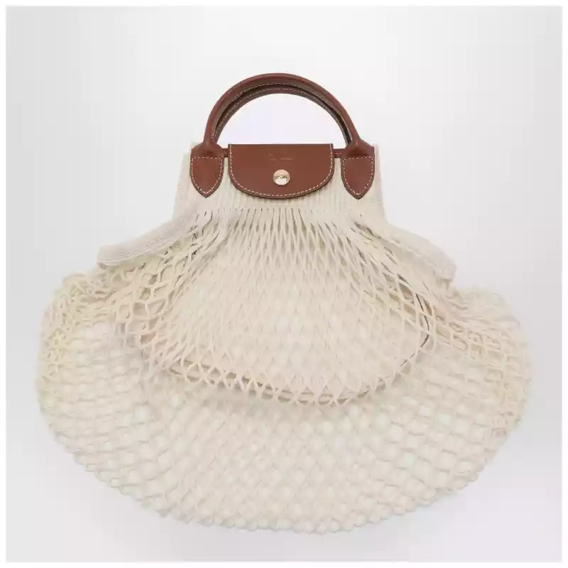 Longchamp Ecru La Pliage Filet small