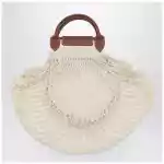 Longchamp Ecru La Pliage Filet small
