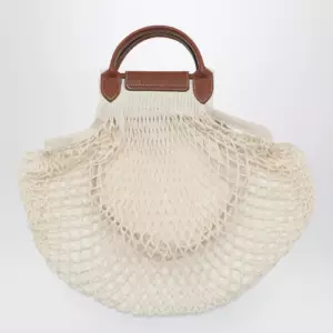 Longchamp Ecru La Pliage Filet small