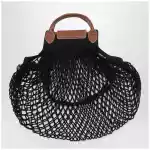 Longchamp Black La Pliage Filet small