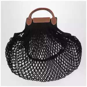 Longchamp Black La Pliage Filet small