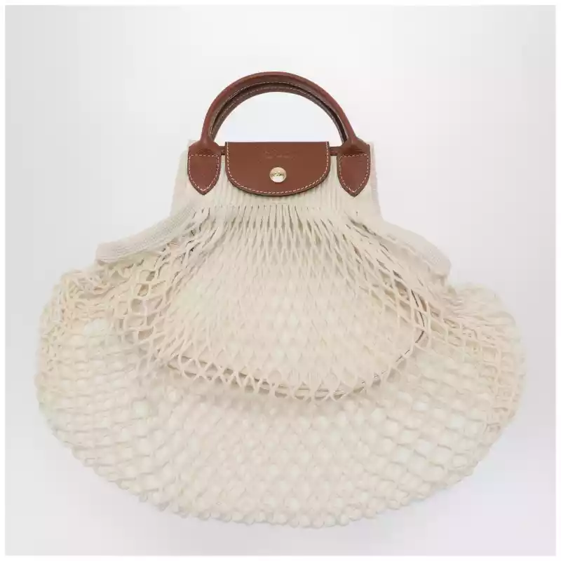 Longchamp Ecru La Pliage Filet small