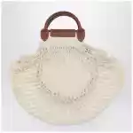 Longchamp Ecru La Pliage Filet small