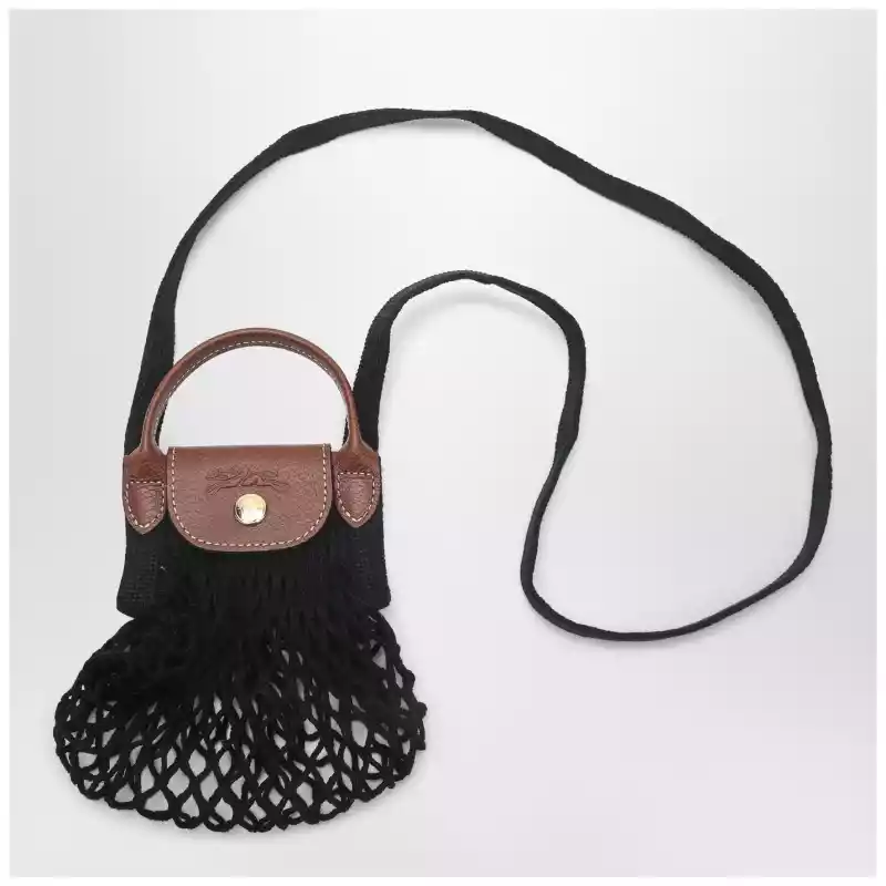 Longchamp Black Le Pliage Filet XS bag