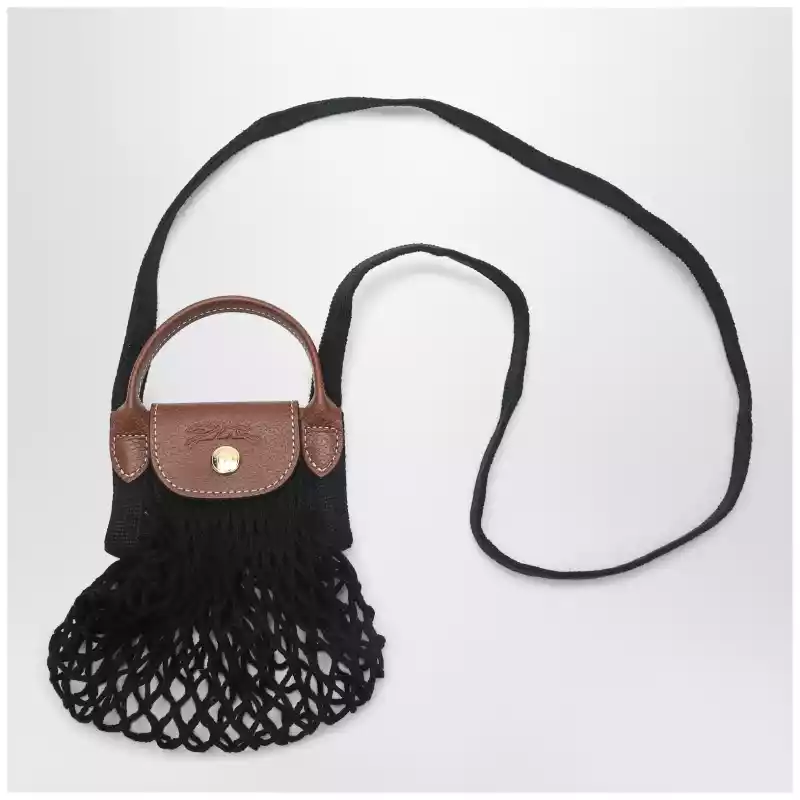 Longchamp Black Le Pliage Filet XS bag
