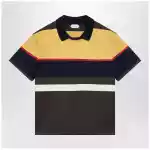 Versace Color-block striped cotton polo T-shirt