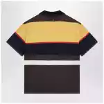 Versace Color-block striped cotton polo T-shirt