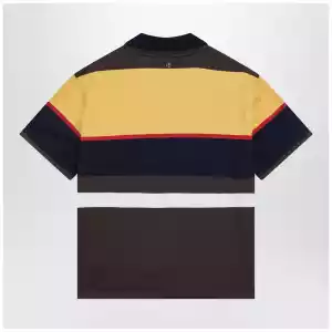 Versace Color-block striped cotton polo T-shirt