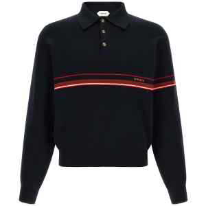 Versace Inlaid Striped Polo Shirt